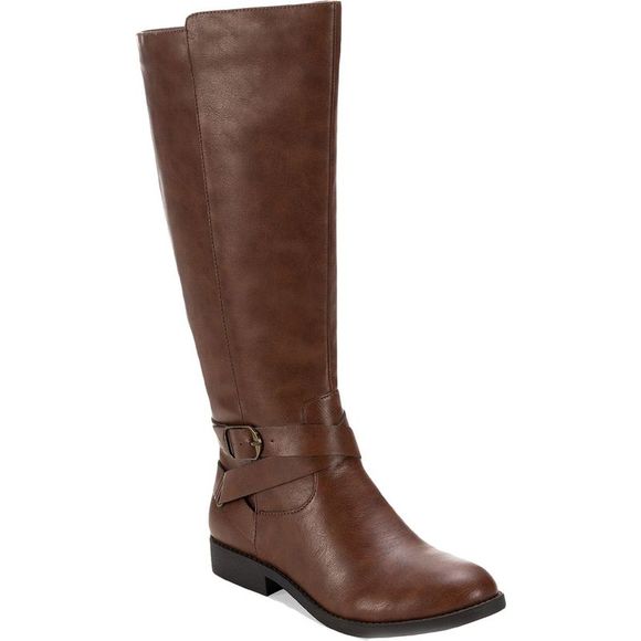 Style Co Womens Kindell Faux Leather Riding Boots Tan Size 6 M main image 1